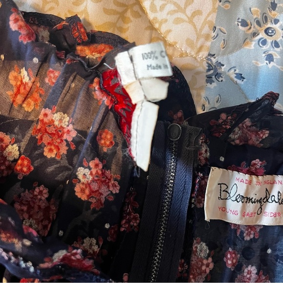 Harriet London Bloomingdale’s Young East Sider Shop Cotton Floral Maxi Dress XXS - Picture 8 of 11